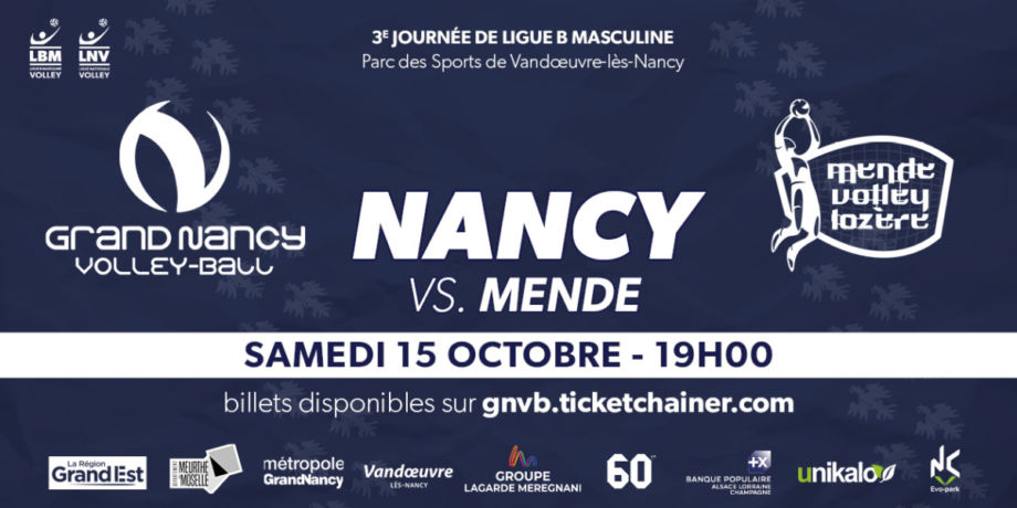 NANCY – MENDE ce samedi 15 octobre