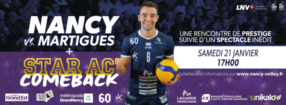 NANCY – MARTIGUES + le show STAR AC’ COMEBACK