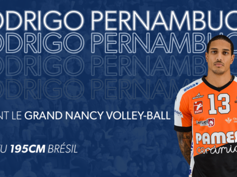 Rodrigo « PERNAMBUCO » DE MELO rejoint le Grand Nancy Volley-Ball