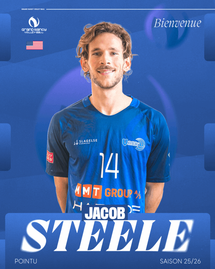 ARRIVÉE : Jacob STEELE rejoint le Grand Nancy Volley‑Ball